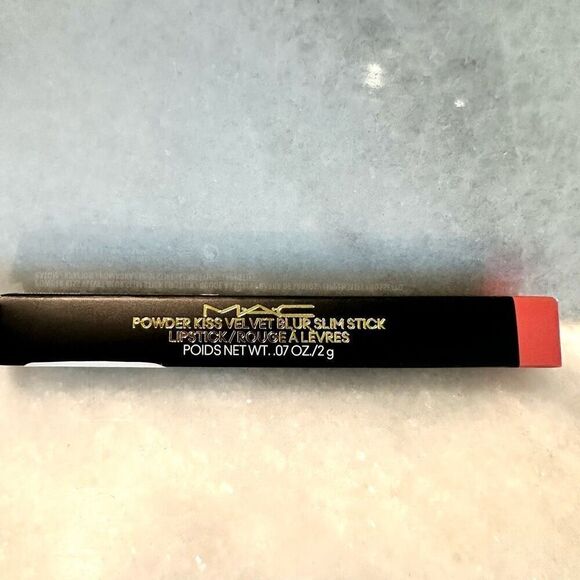 NWT MAC Powder Kiss Velvet Blur Slim Stick Lipstick 891 Mull It Over 2g - Picture 2 of 5